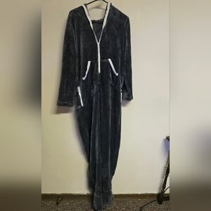 Cozy Plush Grey Women's Pajama Onesie